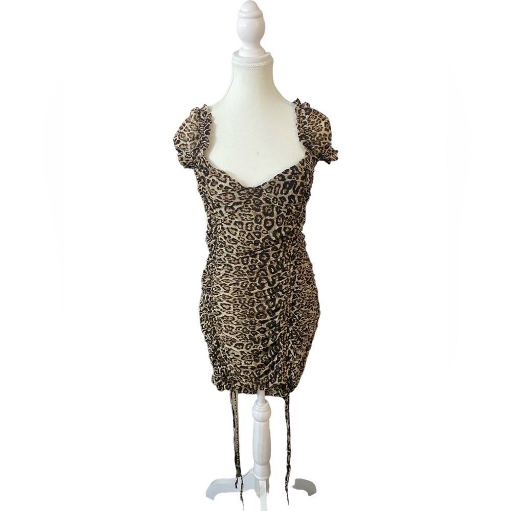 🆕Tiger Mist - Toronto leopard print ruched mini dress - Picture 5 of 10